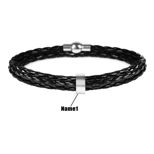 Personalisiertes Lederarmband für Herren/Frauen