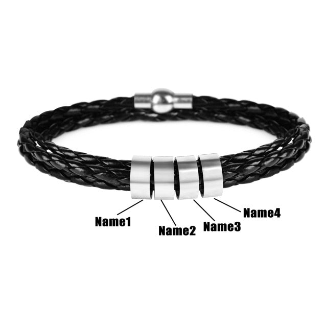 Personalisiertes Lederarmband für Herren/Frauen