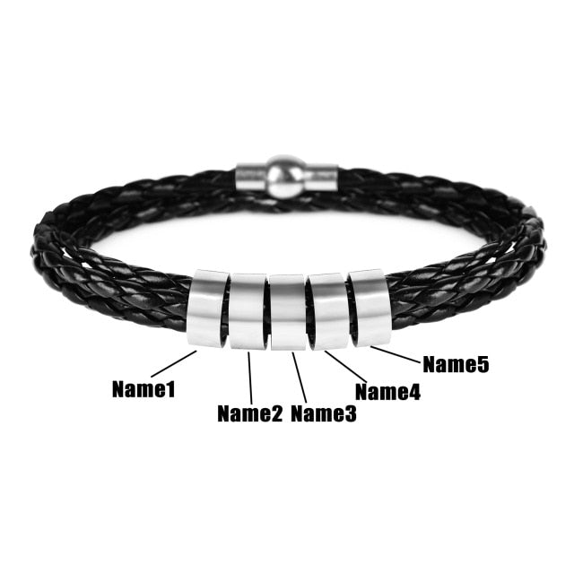 Personalisiertes Lederarmband für Herren/Frauen