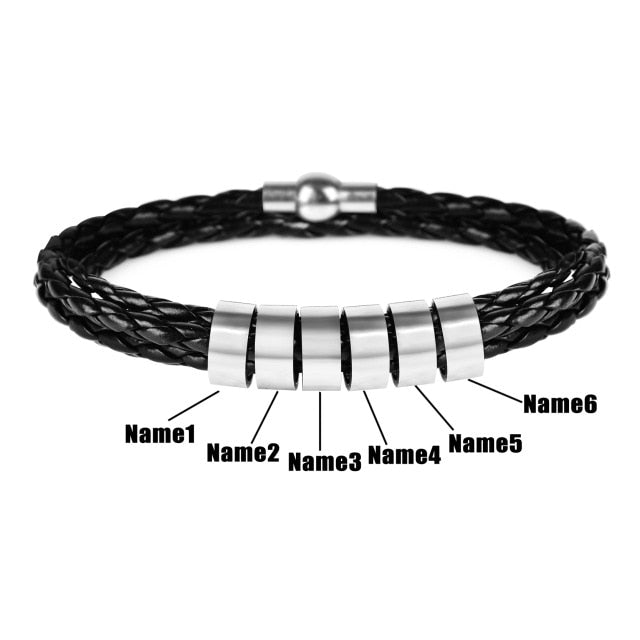 Personalisiertes Lederarmband für Herren/Frauen