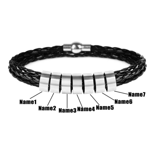 Personalisiertes Lederarmband für Herren/Frauen