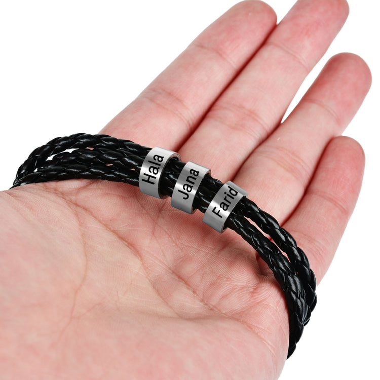 Personalisiertes Lederarmband für Herren/Frauen