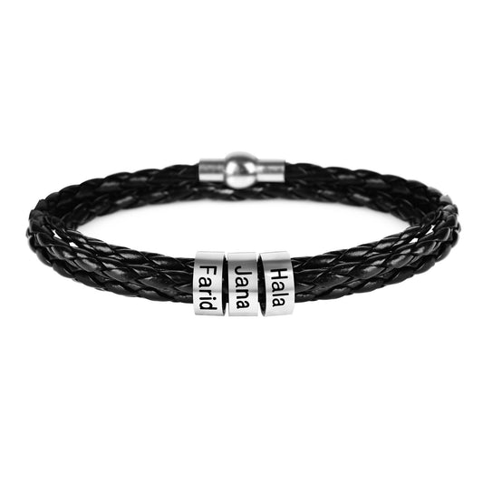 Personalisiertes Lederarmband für Herren/Frauen